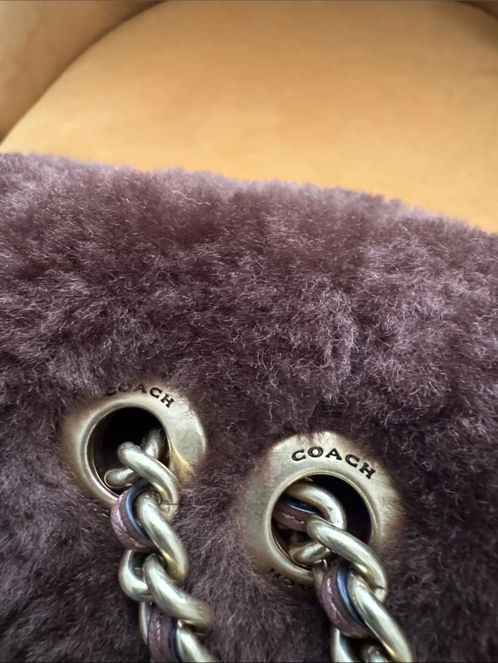 Coach Shearling Pillow Madison Shoulder Bag